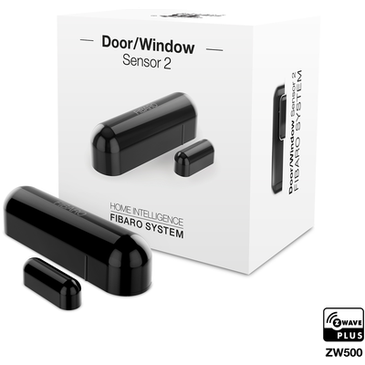 FIBARO Senzor na okná a dvere 2 batériový čierny Z-Wave Plus
