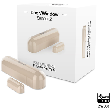 FIBARO Senzor na okna a dvere 2 batériový krémový Z-Wave Plus