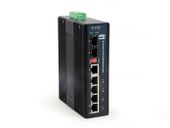Switch priemyselný IES-0600 4-porty Gigabit + 1xSFP + 1xCOMBO , -40 až + 75C , 9-60VDC L1